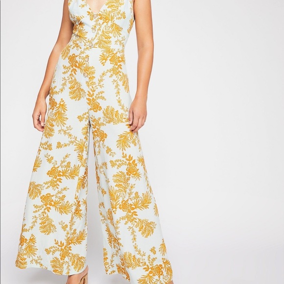 Free People Floral Ruffle Sleeve Romper Jumpsuit - Picture 6 of 6